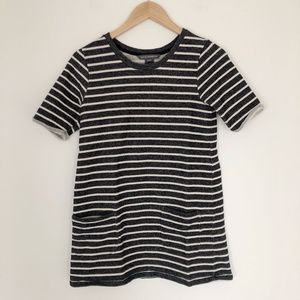 FRENCH CONNECTION Long Striped Tee w/ Pockets